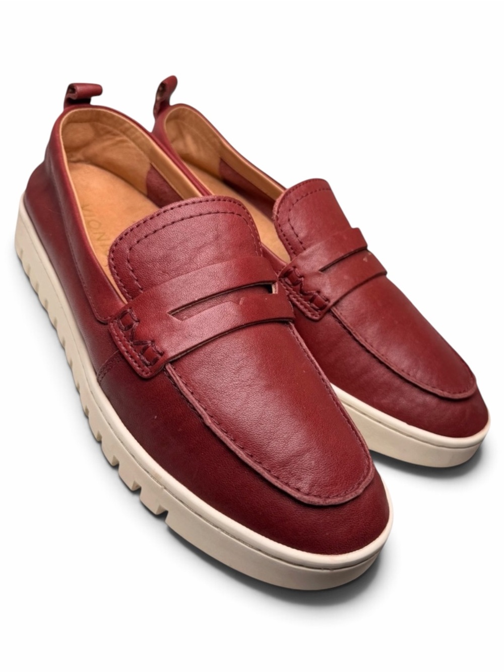Vionic Uptown Syrah Leather Penny Loafers Womens 8.5